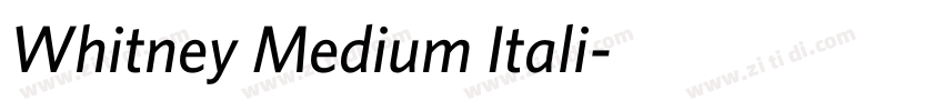 Whitney Medium Itali字体转换 Whitney Medium Itali字体转换
